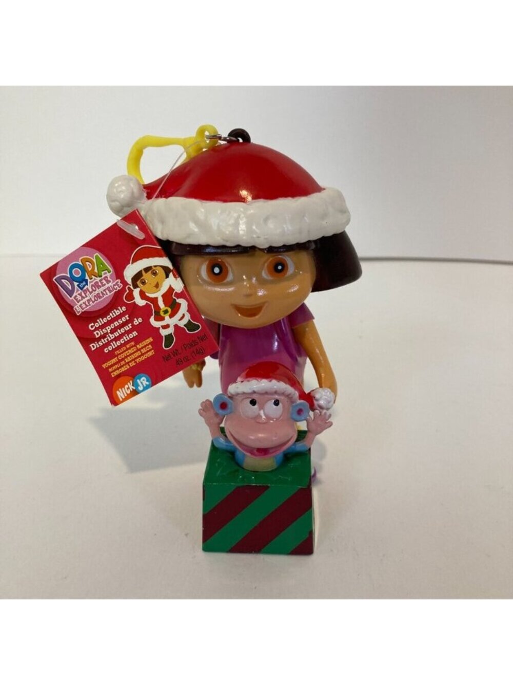 5/$35 VTG Dora The Explorer & Boots Christmas Keychain Candy Dispenser 2006 Nick